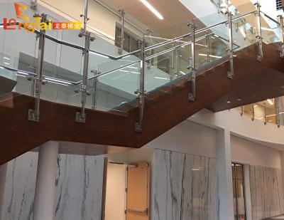 China Modern Commercial Wall Mounted Modular Glass Railings And Stainless Steel Railing For Staircase for sale