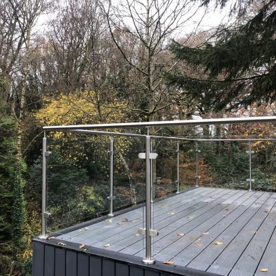 China Modern Stainless Steel Glass Railings For Decking Balconies for sale