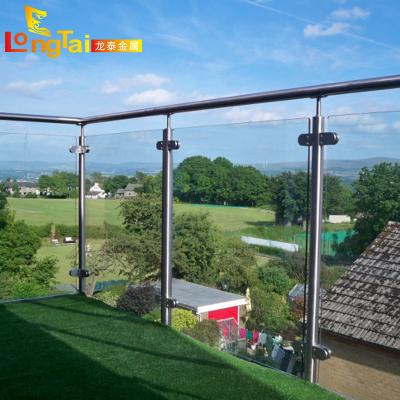 China Modern Mirror Finish Stainless And Glass Balcony Balustrade for sale