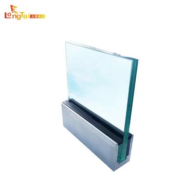 China Traditional Railing U Channel Frameless Aluminum Tempered Glass Fence Panels for sale