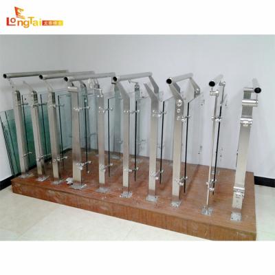 China Modern Glass Panel Fencing Railings / Balustrades Round Railing Post Glass Balustrade for sale