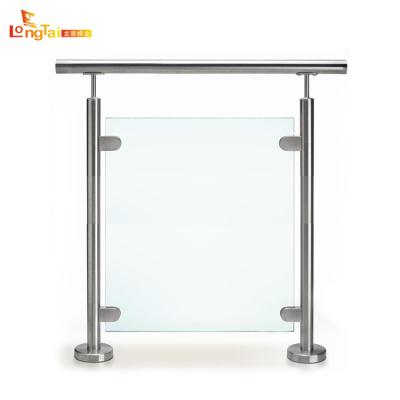 China Hotel Balcony Cheap Frameless Terrace Stainless Steel Glass Railing for sale