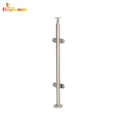 China Hotel decoration handrail railing home balcony ss304 fencing glass baluster post for sale