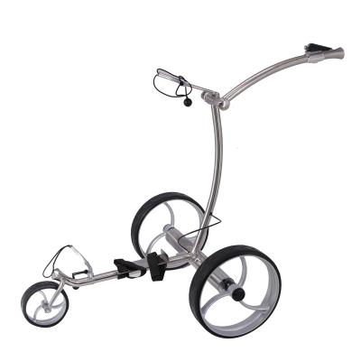 China 400W Golf Trolley Push Cart 3 Wheel New Concept Lithium Battery Tubular Motors Electric Golf Cart for sale