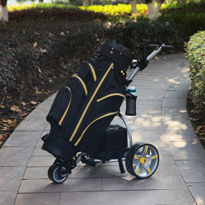 China Foldable Electric Golf Trolley Lithium Battery Golf Trolley Cart 3 Wheels Electric Scooter Electric Golf Cart Remote Control for sale