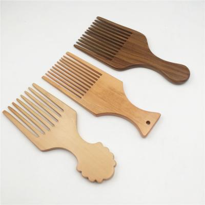 China Home Custom Wide Tooth Hair Beard Comb Wooden Wholesale for sale