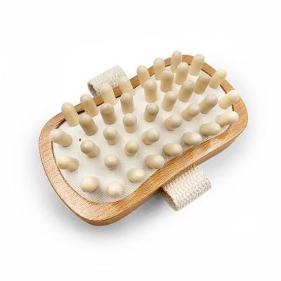 China Handheld Body Massage Brush Wooden Body Massager Brush for sale