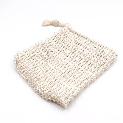 China Sickness soap bag sisal with drawstring for sale