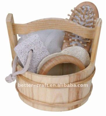 China Home Natural Wooden Bath Gift Sets for sale