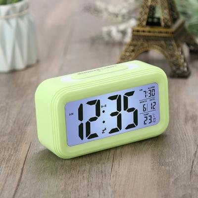 China Class Large LCD Display Learning Alarm Clock Home Decoration Smart Simple Table Clock for sale