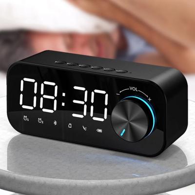 China Dropshipping LED Table Clock Radio Tooth 5.0 Support TF Blue Card Play Fm Radio Alarm Clock With BT Speaker for sale