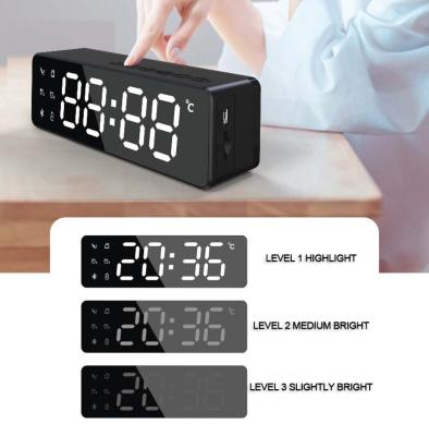 China Radio Dropshipping Digital Alarm Clock With Order Services And For Shopify Sellers Speaker LED Table Clocks for sale