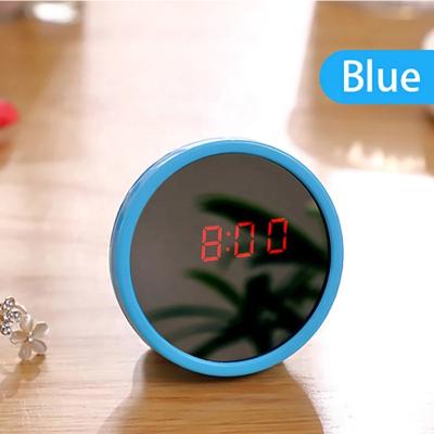 China Wholesale Hot Selling Calendars Mini Mirror Alarm Clock LED Table Clock In Running Digital Clock Small Mirror for sale