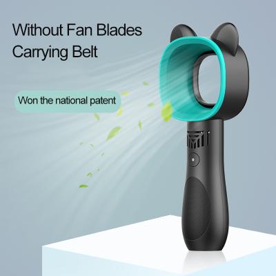 China Portable Mini Handheld Rechargeable Fan Household Mini Fan USB Bladeless Small Charging for sale