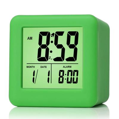 China Calendars Bedroom Desk Clock LCD Display Digital Pendulum Gift Electronic Creative Alarm Clock for Kids for sale