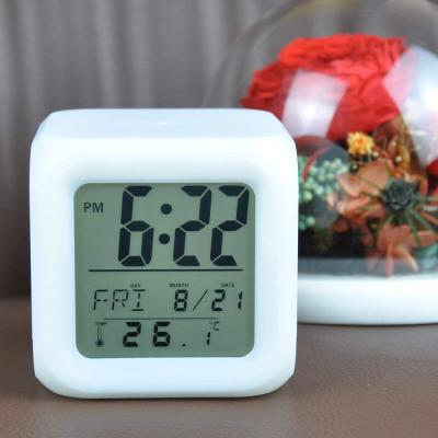 China Calendars Bedroom Digital Pendulum Wake Up Light Clock Display Time-Date-Alarm Sleep LED Night Light Clock Kids for sale