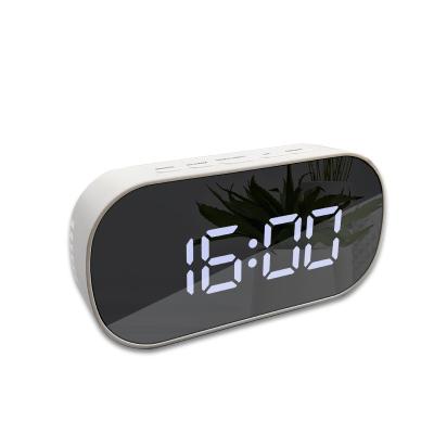 China Files Amazon Hot Selling Bedside Alarm Clock LED Mirror Clock Large Screen Digital Electronic Alarm Clock for sale