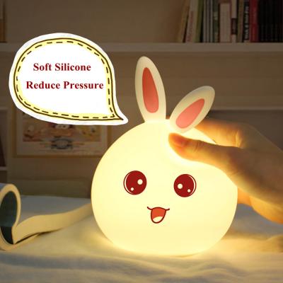 China Modern LED Night Lights for Kids Cute Silicone Animal Baby Night Light with Touch Sensor Baby Room Night Lights for sale