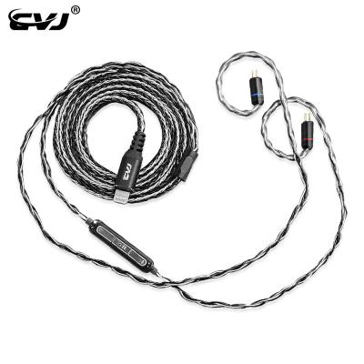 China New 2020 Earphone Earphone High Fidelity 2 Terminal MMCX Comfortable Port Silver Plated Upgraded Cable For CVJ Trn KZ QKZ CCA for sale