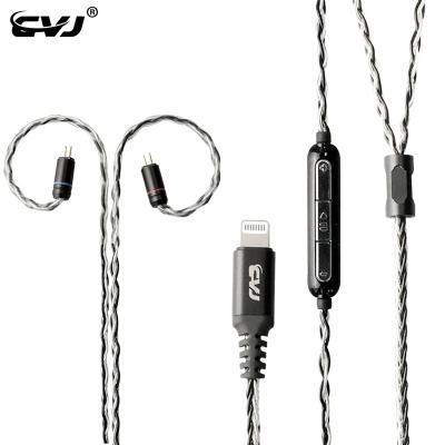 China Comfortable Wearing CVJ CVM Eight-Strand Silver 0.78 Mm Interchangeable Line Line MFI mmcx Earphone 2PIN Cable 0.75 Mm Line Certification for sale