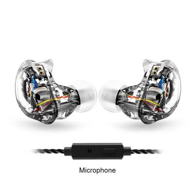 China Detachable In-Ear New Arrival In-Ear Earphone With 4 Wired Noise Cores Canceling Earbuds Microphone OEM/ODM Wired Hi-Fi Earphone for sale