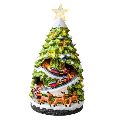 China Europe Wholesale Unique Home Ornament LED Light Snow House Christmas Village Houses for sale