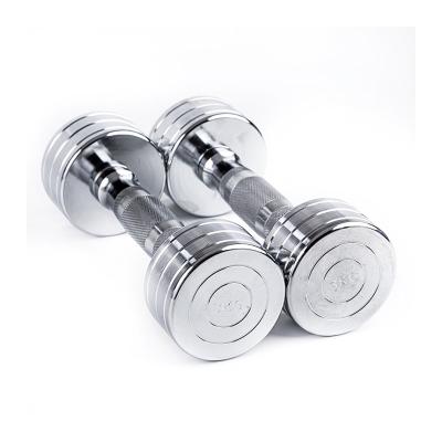 China 2021 Fitness Weightlifting Round Head Dumbbell Comfortable Fashionable High Paint Steel Dumbbell for sale