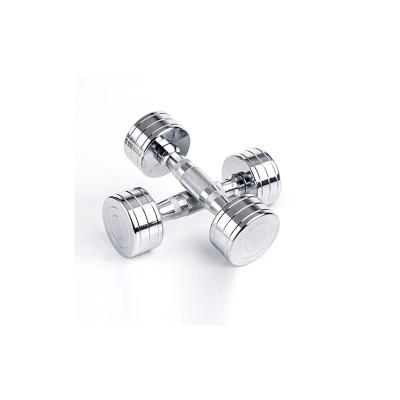 China 2021 Comfortable Wholesale Pure Steel Dumbbells For Men's Fitness Equipment Household Electroplating Dumbbells for sale