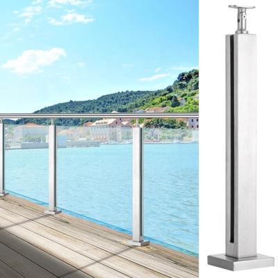 China Durable Stainless Steel Stairs Railing Handrail System Glass Railing Post for sale