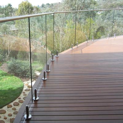 China Durable Tempered Toughened Laminated Double Layers Glass Panels Glass Balustrade Profile Flange Balcony Balustrade for sale