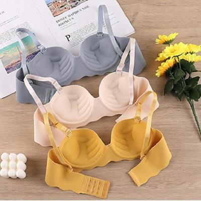 China FAN.SWEET Female Gathering Bra Women Underwear Pump Bralette Seamless One Piece QUICK DRY Adjustable Wire Free Bra for sale