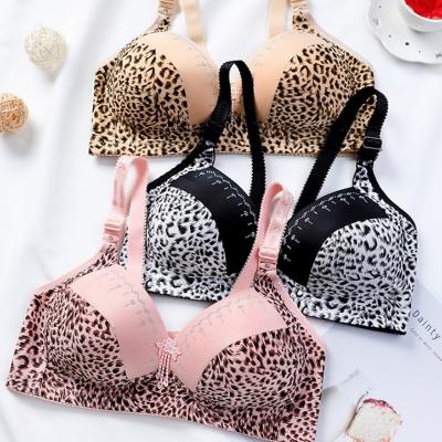 China 2023 QUICK DRY Newest Sexy Leopard Push Up Bras For Women Wire Free Girl Lingerie Tops Sexy Bra Female Bralette for sale