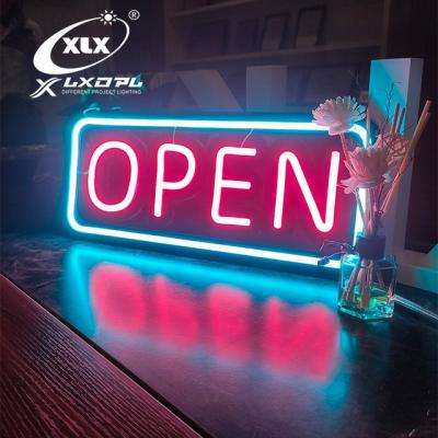 China Decoration Shop Mall Decorative Silicone Letter LED Light Acrylic Open Neon Sign for sale