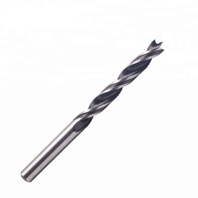 China Chip Removal Double Flutes Brad Quick Point Fast Drilling Wood Drill Bit Set In Plastic Case for sale