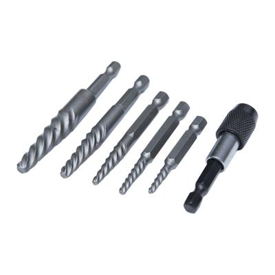 China Remove Damaged Broken Bolt Remover Easy Set of 6 Pieces Damaged Screw Bolt and Broken Bolt Screw Extractor for sale