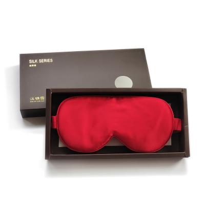 China Customizable High Quality Soft Satin Adjustable Solid Color Sleeping 100% Silk Eye Mask for sale