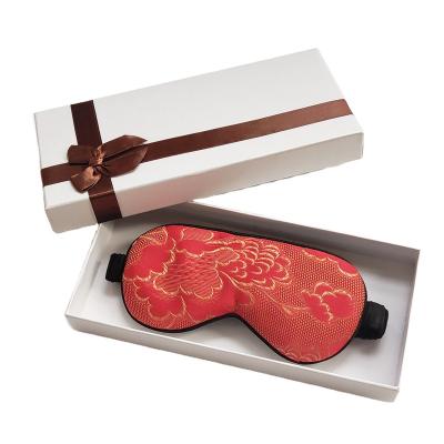 China Luxury High Quality Hot Selling 100% Mulberry Silk Printing Gift Box Eye Mask for sale