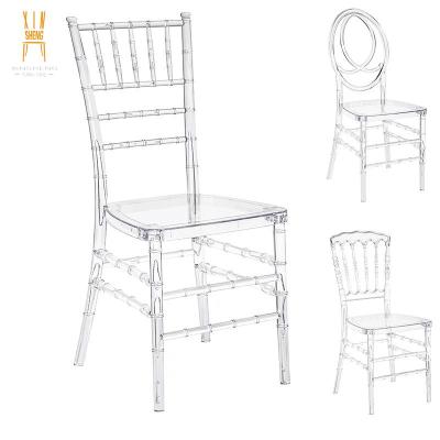 China Modern Hot Sale Event Party Acrylic Crystal Resin Clear Phoenix Chiavari Strong Wedding Plastic Transparent Stacking Chair for sale