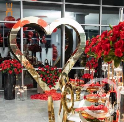 China Wedding Event Party Wedding Event Decoration Gold Love Design Arch Hot for sale