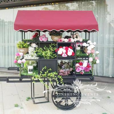 China Popular Black Baby Shower Parties Iron Dessert Cart for sale