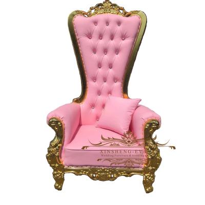 China High Back Sofa Gold Luxury Cheap Wedding Royal Groom EUROPEAN and Bride King Throne Chairs for sale