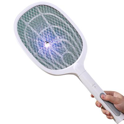 China Viable Electronic Battery Usb Rechargeable Fly Killer Striking Electric Bat Light Mosquito Swatter for sale