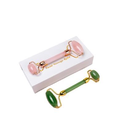 China Natural Message Rose Gold Beauty Stainless Steel Jade Body Private Label Eye Roller for sale