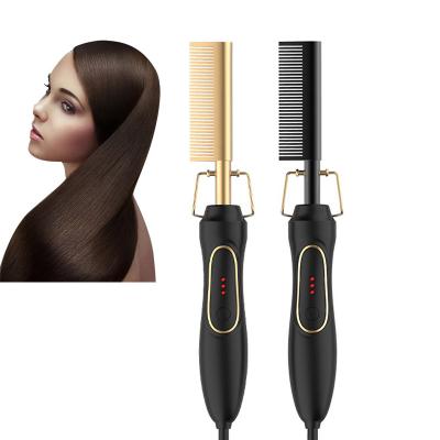 China Custom RV Brush Electric Hair Straightener Hot Comb Logo Heat Resistant Hair Dryer for sale