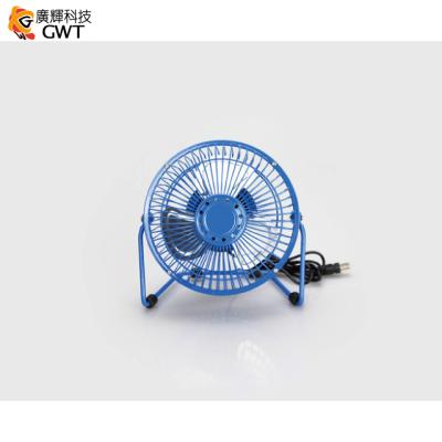 China 360 Degree Rotate 6 Inch Metal Cooling Mini Table Fan High Velocity Fan DC USB Fan for sale