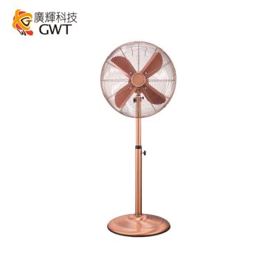 China 16 Inch Metal Cooling Fan Fan Antique Classic Stand Retro Bronze Plating CE Metal for sale