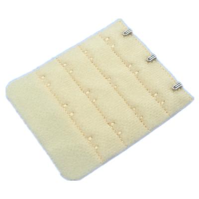 China With 3/4 Inch Size 4P-3B 70MM Size Skin Color Underwear Accessories Bra Supplement 3 Nylon Stitch Extension Hook Cloth Tops Elastic Hooks for sale