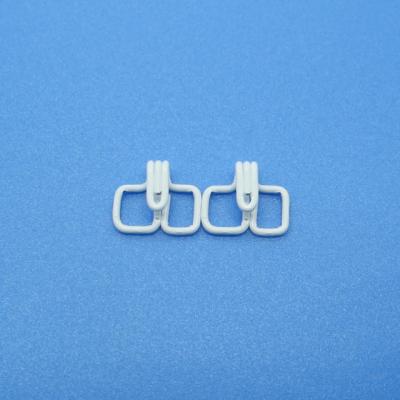 China Nickel Free Wholesale Nylon Coated Square Hooks And Eyes For Bra for sale