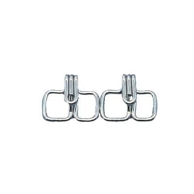 China Nickel Free Garment Accessories 0.8mm Metal Square Bra Hooks And Eyes for sale