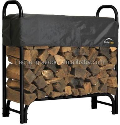 China 4FT English Saddle Firewood Rack with Cover for sale